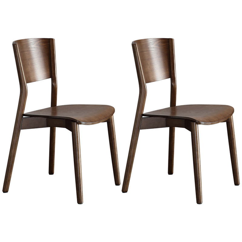 Modern Kitchen Wooden Dining Chair Open Back Dining Side Armless Chair Walnut 2 Piece Set Clearhalo ' kitchen&dining_furn' 'Dining Chairs' 'Dining Tables & Seating' 'dining_chair' 'furn' 'furn_dining_chair' 'Furniture' 'furniture_dining_chair' 'Kitchen & Dining Furniture' 'kitchen' 3740771