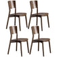 Modern Kitchen Wooden Dining Chair Open Back Dining Side Armless Chair Walnut 4 Piece Set Clearhalo ' kitchen&dining_furn' 'Dining Chairs' 'Dining Tables & Seating' 'dining_chair' 'furn' 'furn_dining_chair' 'Furniture' 'furniture_dining_chair' 'Kitchen & Dining Furniture' 'kitchen' 3740773