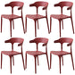 Home Stackable Contemporary Arm Chair Open Back Plastic Dining Room Chair Red 6 Piece Set Clearhalo ' kitchen&dining_furn' 'Dining Chairs' 'Dining Tables & Seating' 'dining_chair' 'furn' 'furn_dining_chair' 'Furniture' 'furniture_dining_chair' 'Kitchen & Dining Furniture' 'kitchen' 3740782