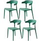 Home Stackable Contemporary Arm Chair Open Back Plastic Dining Room Chair Green 4 Piece Set Clearhalo ' kitchen&dining_furn' 'Dining Chairs' 'Dining Tables & Seating' 'dining_chair' 'furn' 'furn_dining_chair' 'Furniture' 'furniture_dining_chair' 'Kitchen & Dining Furniture' 'kitchen' 3740786