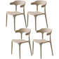 Home Stackable Contemporary Arm Chair Open Back Plastic Dining Room Chair Camel 4 Piece Set Clearhalo ' kitchen&dining_furn' 'Dining Chairs' 'Dining Tables & Seating' 'dining_chair' 'furn' 'furn_dining_chair' 'Furniture' 'furniture_dining_chair' 'Kitchen & Dining Furniture' 'kitchen' 3740797