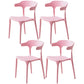 Home Stackable Contemporary Arm Chair Open Back Plastic Dining Room Chair Pink 4 Piece Set Clearhalo ' kitchen&dining_furn' 'Dining Chairs' 'Dining Tables & Seating' 'dining_chair' 'furn' 'furn_dining_chair' 'Furniture' 'furniture_dining_chair' 'Kitchen & Dining Furniture' 'kitchen' 3740807