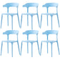 Home Stackable Contemporary Arm Chair Open Back Plastic Dining Room Chair Sky Blue 6 Piece Set Clearhalo ' kitchen&dining_furn' 'Dining Chairs' 'Dining Tables & Seating' 'dining_chair' 'furn' 'furn_dining_chair' 'Furniture' 'furniture_dining_chair' 'Kitchen & Dining Furniture' 'kitchen' 3740820