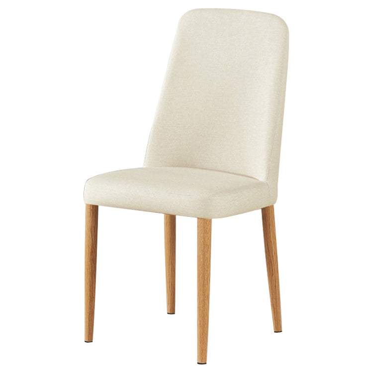 Scandinavian Home Side Chair Upholstered Solid Back Metal Dining Room Chair Clearhalo ' kitchen&dining_furn' 'Dining Chairs' 'Dining Tables & Seating' 'dining_chair' 'furn' 'furn_dining_chair' 'Furniture' 'furniture_dining_chair' 'Kitchen & Dining Furniture' 'kitchen' 3740830