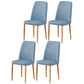 Scandinavian Home Side Chair Upholstered Solid Back Metal Dining Room Chair Blue 4 Piece Set Natural Wood Clearhalo ' kitchen&dining_furn' 'Dining Chairs' 'Dining Tables & Seating' 'dining_chair' 'furn' 'furn_dining_chair' 'Furniture' 'furniture_dining_chair' 'Kitchen & Dining Furniture' 'kitchen' 3740832