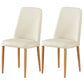 Scandinavian Home Side Chair Upholstered Solid Back Metal Dining Room Chair Off-White 2 Piece Set Natural Wood Clearhalo ' kitchen&dining_furn' 'Dining Chairs' 'Dining Tables & Seating' 'dining_chair' 'furn' 'furn_dining_chair' 'Furniture' 'furniture_dining_chair' 'Kitchen & Dining Furniture' 'kitchen' 3740840