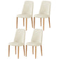 Scandinavian Home Side Chair Upholstered Solid Back Metal Dining Room Chair Off-White 4 Piece Set Natural Wood Clearhalo ' kitchen&dining_furn' 'Dining Chairs' 'Dining Tables & Seating' 'dining_chair' 'furn' 'furn_dining_chair' 'Furniture' 'furniture_dining_chair' 'Kitchen & Dining Furniture' 'kitchen' 3740841