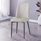 Scandinavian Home Side Chair Upholstered Solid Back Metal Dining Room Chair Grey 1 Piece Black Clearhalo ' kitchen&dining_furn' 'Dining Chairs' 'Dining Tables & Seating' 'dining_chair' 'furn' 'furn_dining_chair' 'Furniture' 'furniture_dining_chair' 'Kitchen & Dining Furniture' 'kitchen' 3740842