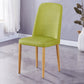 Scandinavian Home Side Chair Upholstered Solid Back Metal Dining Room Chair Green 1 Piece Natural Wood Clearhalo ' kitchen&dining_furn' 'Dining Chairs' 'Dining Tables & Seating' 'dining_chair' 'furn' 'furn_dining_chair' 'Furniture' 'furniture_dining_chair' 'Kitchen & Dining Furniture' 'kitchen' 3740845