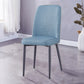 Scandinavian Home Side Chair Upholstered Solid Back Metal Dining Room Chair Blue 1 Piece Black Clearhalo ' kitchen&dining_furn' 'Dining Chairs' 'Dining Tables & Seating' 'dining_chair' 'furn' 'furn_dining_chair' 'Furniture' 'furniture_dining_chair' 'Kitchen & Dining Furniture' 'kitchen' 3740851