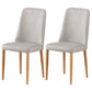 Scandinavian Home Side Chair Upholstered Solid Back Metal Dining Room Chair Grey 2 Piece Set Natural Wood Clearhalo ' kitchen&dining_furn' 'Dining Chairs' 'Dining Tables & Seating' 'dining_chair' 'furn' 'furn_dining_chair' 'Furniture' 'furniture_dining_chair' 'Kitchen & Dining Furniture' 'kitchen' 3740855