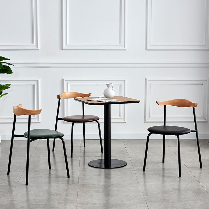 Contemporary Metal Dining Room Chairs Armless Open Back Dining Side Chair for Home Use Clearhalo ' kitchen&dining_furn' 'Dining Chairs' 'Dining Tables & Seating' 'dining_chair' 'furn' 'furn_dining_chair' 'Furniture' 'furniture_dining_chair' 'Kitchen & Dining Furniture' 'kitchen' 3740859