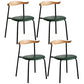 Contemporary Metal Dining Room Chairs Armless Open Back Dining Side Chair for Home Use Green 4 Piece Set Clearhalo ' kitchen&dining_furn' 'Dining Chairs' 'Dining Tables & Seating' 'dining_chair' 'furn' 'furn_dining_chair' 'Furniture' 'furniture_dining_chair' 'Kitchen & Dining Furniture' 'kitchen' 3740862