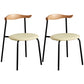 Contemporary Metal Dining Room Chairs Armless Open Back Dining Side Chair for Home Use Khaki 2 Piece Set Clearhalo ' kitchen&dining_furn' 'Dining Chairs' 'Dining Tables & Seating' 'dining_chair' 'furn' 'furn_dining_chair' 'Furniture' 'furniture_dining_chair' 'Kitchen & Dining Furniture' 'kitchen' 3740871