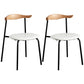 Contemporary Metal Dining Room Chairs Armless Open Back Dining Side Chair for Home Use White 2 Piece Set Clearhalo ' kitchen&dining_furn' 'Dining Chairs' 'Dining Tables & Seating' 'dining_chair' 'furn' 'furn_dining_chair' 'Furniture' 'furniture_dining_chair' 'Kitchen & Dining Furniture' 'kitchen' 3740887