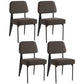 Industrial Armless Dining Chairs Open Back Upholstered Side Chair with Metal Legs Grey 4 Piece Set Black Clearhalo ' kitchen&dining_furn' 'Dining Chairs' 'Dining Tables & Seating' 'dining_chair' 'furn' 'furn_dining_chair' 'Furniture' 'furniture_dining_chair' 'Kitchen & Dining Furniture' 'kitchen' 3740894