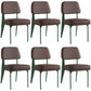 Industrial Armless Dining Chairs Open Back Upholstered Side Chair with Metal Legs Dark Brown 6 Piece Set Green Clearhalo ' kitchen&dining_furn' 'Dining Chairs' 'Dining Tables & Seating' 'dining_chair' 'furn' 'furn_dining_chair' 'Furniture' 'furniture_dining_chair' 'Kitchen & Dining Furniture' 'kitchen' 3740908