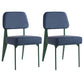 Industrial Armless Dining Chairs Open Back Upholstered Side Chair with Metal Legs Blue 2 Piece Set Green Clearhalo ' kitchen&dining_furn' 'Dining Chairs' 'Dining Tables & Seating' 'dining_chair' 'furn' 'furn_dining_chair' 'Furniture' 'furniture_dining_chair' 'Kitchen & Dining Furniture' 'kitchen' 3740909