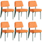 Industrial Armless Dining Chairs Open Back Upholstered Side Chair with Metal Legs Orange 6 Piece Set Green Clearhalo ' kitchen&dining_furn' 'Dining Chairs' 'Dining Tables & Seating' 'dining_chair' 'furn' 'furn_dining_chair' 'Furniture' 'furniture_dining_chair' 'Kitchen & Dining Furniture' 'kitchen' 3740914