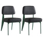 Industrial Armless Dining Chairs Open Back Upholstered Side Chair with Metal Legs Black 2 Piece Set Green Clearhalo ' kitchen&dining_furn' 'Dining Chairs' 'Dining Tables & Seating' 'dining_chair' 'furn' 'furn_dining_chair' 'Furniture' 'furniture_dining_chair' 'Kitchen & Dining Furniture' 'kitchen' 3740915
