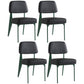 Industrial Armless Dining Chairs Open Back Upholstered Side Chair with Metal Legs Black 4 Piece Set Green Clearhalo ' kitchen&dining_furn' 'Dining Chairs' 'Dining Tables & Seating' 'dining_chair' 'furn' 'furn_dining_chair' 'Furniture' 'furniture_dining_chair' 'Kitchen & Dining Furniture' 'kitchen' 3740916