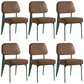 Industrial Armless Dining Chairs Open Back Upholstered Side Chair with Metal Legs Coffee 6 Piece Set Green Clearhalo ' kitchen&dining_furn' 'Dining Chairs' 'Dining Tables & Seating' 'dining_chair' 'furn' 'furn_dining_chair' 'Furniture' 'furniture_dining_chair' 'Kitchen & Dining Furniture' 'kitchen' 3740920