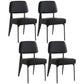 Industrial Armless Dining Chairs Open Back Upholstered Side Chair with Metal Legs Black 4 Piece Set Black Clearhalo ' kitchen&dining_furn' 'Dining Chairs' 'Dining Tables & Seating' 'dining_chair' 'furn' 'furn_dining_chair' 'Furniture' 'furniture_dining_chair' 'Kitchen & Dining Furniture' 'kitchen' 3740931