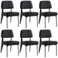 Industrial Armless Dining Chairs Open Back Upholstered Side Chair with Metal Legs Black 6 Piece Set Black Clearhalo ' kitchen&dining_furn' 'Dining Chairs' 'Dining Tables & Seating' 'dining_chair' 'furn' 'furn_dining_chair' 'Furniture' 'furniture_dining_chair' 'Kitchen & Dining Furniture' 'kitchen' 3740932