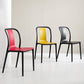 Scandinavian Armless Dining Chairs Plastic Slat Back Side Chairs with Black Legs Clearhalo ' kitchen&dining_furn' 'Dining Chairs' 'Dining Tables & Seating' 'dining_chair' 'Furniture' 'furniture_dining_chair' 'Kitchen & Dining Furniture' 'kitchen' 3740952