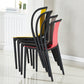 Scandinavian Armless Dining Chairs Plastic Slat Back Side Chairs with Black Legs Clearhalo ' kitchen&dining_furn' 'Dining Chairs' 'Dining Tables & Seating' 'dining_chair' 'Furniture' 'furniture_dining_chair' 'Kitchen & Dining Furniture' 'kitchen' 3740960