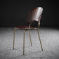 Nordic Style Metal Armless Dining Chairs Open Back Dining Side Chair for Home Use Walnut 1 Piece Brass Gold Clearhalo ' kitchen&dining_furn' 'Dining Chairs' 'Dining Tables & Seating' 'dining_chair' 'furn' 'furn_dining_chair' 'Furniture' 'furniture_dining_chair' 'Kitchen & Dining Furniture' 'kitchen' 3740968