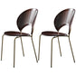 Nordic Style Metal Armless Dining Chairs Open Back Dining Side Chair for Home Use Walnut 2 Piece Set Brass Gold Clearhalo ' kitchen&dining_furn' 'Dining Chairs' 'Dining Tables & Seating' 'dining_chair' 'furn' 'furn_dining_chair' 'Furniture' 'furniture_dining_chair' 'Kitchen & Dining Furniture' 'kitchen' 3740970