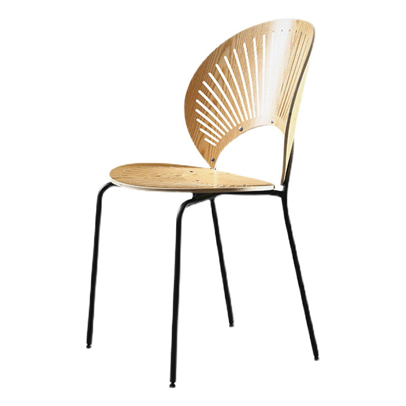 Nordic Style Metal Armless Dining Chairs Open Back Dining Side Chair for Home Use Clearhalo ' kitchen&dining_furn' 'Dining Chairs' 'Dining Tables & Seating' 'dining_chair' 'furn' 'furn_dining_chair' 'Furniture' 'furniture_dining_chair' 'Kitchen & Dining Furniture' 'kitchen' 3740975