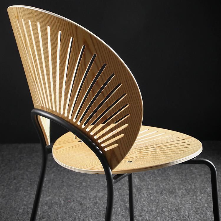 Nordic Style Metal Armless Dining Chairs Open Back Dining Side Chair for Home Use Clearhalo ' kitchen&dining_furn' 'Dining Chairs' 'Dining Tables & Seating' 'dining_chair' 'furn' 'furn_dining_chair' 'Furniture' 'furniture_dining_chair' 'Kitchen & Dining Furniture' 'kitchen' 3740977