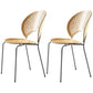 Nordic Style Metal Armless Dining Chairs Open Back Dining Side Chair for Home Use Natural 2 Piece Set Silver Clearhalo ' kitchen&dining_furn' 'Dining Chairs' 'Dining Tables & Seating' 'dining_chair' 'furn' 'furn_dining_chair' 'Furniture' 'furniture_dining_chair' 'Kitchen & Dining Furniture' 'kitchen' 3740982