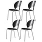 Nordic Style Metal Armless Dining Chairs Open Back Dining Side Chair for Home Use Black 4 Piece Set Silver Clearhalo ' kitchen&dining_furn' 'Dining Chairs' 'Dining Tables & Seating' 'dining_chair' 'furn' 'furn_dining_chair' 'Furniture' 'furniture_dining_chair' 'Kitchen & Dining Furniture' 'kitchen' 3740991