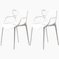 Scandinavian Plastic Dining Arm Chair Indoor Stackable Dining Armchairs White 2 Piece Set Clearhalo ' kitchen&dining_furn' 'Dining Chairs' 'Dining Tables & Seating' 'dining_chair' 'furn' 'furn_dining_chair' 'Furniture' 'furniture_dining_chair' 'Kitchen & Dining Furniture' 'kitchen' 3741037