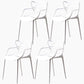 Scandinavian Plastic Dining Arm Chair Indoor Stackable Dining Armchairs White 4 Piece Set Clearhalo ' kitchen&dining_furn' 'Dining Chairs' 'Dining Tables & Seating' 'dining_chair' 'furn' 'furn_dining_chair' 'Furniture' 'furniture_dining_chair' 'Kitchen & Dining Furniture' 'kitchen' 3741038