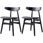 Contemporary Solid Wood Dining Room Chairs Armless Open Back Dining Side Chair for Home Use Black 2 Piece Set Clearhalo ' kitchen&dining_furn' 'Dining Chairs' 'Dining Tables & Seating' 'dining_chair' 'furn' 'furn_dining_chair' 'Furniture' 'furniture_dining_chair' 'Kitchen & Dining Furniture' 'kitchen' 3741040