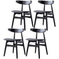 Contemporary Solid Wood Dining Room Chairs Armless Open Back Dining Side Chair for Home Use Black 4 Piece Set Clearhalo ' kitchen&dining_furn' 'Dining Chairs' 'Dining Tables & Seating' 'dining_chair' 'furn' 'furn_dining_chair' 'Furniture' 'furniture_dining_chair' 'Kitchen & Dining Furniture' 'kitchen' 3741041