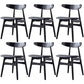 Contemporary Solid Wood Dining Room Chairs Armless Open Back Dining Side Chair for Home Use Black 6 Piece Set Clearhalo ' kitchen&dining_furn' 'Dining Chairs' 'Dining Tables & Seating' 'dining_chair' 'furn' 'furn_dining_chair' 'Furniture' 'furniture_dining_chair' 'Kitchen & Dining Furniture' 'kitchen' 3741043