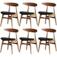Contemporary Solid Wood Dining Room Chairs Armless Open Back Dining Side Chair for Home Use Natural 6 Piece Set Clearhalo ' kitchen&dining_furn' 'Dining Chairs' 'Dining Tables & Seating' 'dining_chair' 'furn' 'furn_dining_chair' 'Furniture' 'furniture_dining_chair' 'Kitchen & Dining Furniture' 'kitchen' 3741049