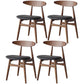 Contemporary Solid Wood Dining Room Chairs Armless Open Back Dining Side Chair for Home Use Walnut 4 Piece Set Clearhalo ' kitchen&dining_furn' 'Dining Chairs' 'Dining Tables & Seating' 'dining_chair' 'furn' 'furn_dining_chair' 'Furniture' 'furniture_dining_chair' 'Kitchen & Dining Furniture' 'kitchen' 3741054