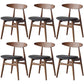 Contemporary Solid Wood Dining Room Chairs Armless Open Back Dining Side Chair for Home Use Walnut 6 Piece Set Clearhalo ' kitchen&dining_furn' 'Dining Chairs' 'Dining Tables & Seating' 'dining_chair' 'furn' 'furn_dining_chair' 'Furniture' 'furniture_dining_chair' 'Kitchen & Dining Furniture' 'kitchen' 3741055