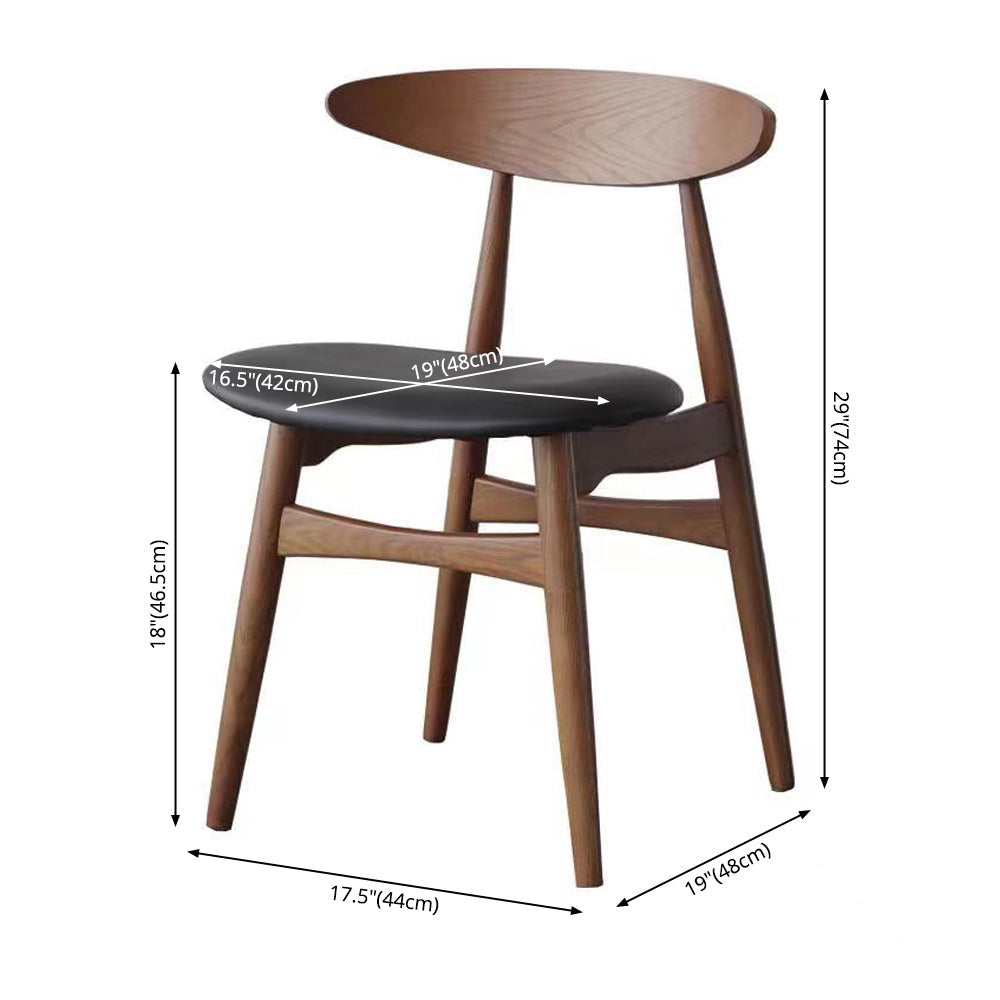 Contemporary Solid Wood Dining Room Chairs Armless Open Back Dining Side Chair for Home Use Clearhalo ' kitchen&dining_furn' 'Dining Chairs' 'Dining Tables & Seating' 'dining_chair' 'furn' 'furn_dining_chair' 'Furniture' 'furniture_dining_chair' 'Kitchen & Dining Furniture' 'kitchen' 3741057