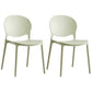 Scandinavian Plastic Armless Dining Chairs Indoor Stackable Side Chair Olive Green 2 Piece Set Clearhalo ' kitchen&dining_furn' 'Dining Chairs' 'Dining Tables & Seating' 'dining_chair' 'furn' 'furn_dining_chair' 'Furniture' 'furniture_dining_chair' 'Kitchen & Dining Furniture' 'kitchen' 3741059