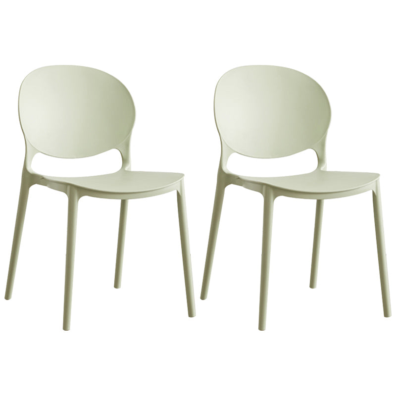 Scandinavian Plastic Armless Dining Chairs Indoor Stackable Side Chair Olive Green 2 Piece Set Clearhalo ' kitchen&dining_furn' 'Dining Chairs' 'Dining Tables & Seating' 'dining_chair' 'furn' 'furn_dining_chair' 'Furniture' 'furniture_dining_chair' 'Kitchen & Dining Furniture' 'kitchen' 3741059
