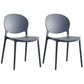 Scandinavian Plastic Armless Dining Chairs Indoor Stackable Side Chair Gray-Blue 2 Piece Set Clearhalo ' kitchen&dining_furn' 'Dining Chairs' 'Dining Tables & Seating' 'dining_chair' 'furn' 'furn_dining_chair' 'Furniture' 'furniture_dining_chair' 'Kitchen & Dining Furniture' 'kitchen' 3741064