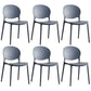 Scandinavian Plastic Armless Dining Chairs Indoor Stackable Side Chair Gray-Blue 6 Piece Set Clearhalo ' kitchen&dining_furn' 'Dining Chairs' 'Dining Tables & Seating' 'dining_chair' 'furn' 'furn_dining_chair' 'Furniture' 'furniture_dining_chair' 'Kitchen & Dining Furniture' 'kitchen' 3741068