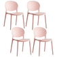 Scandinavian Plastic Armless Dining Chairs Indoor Stackable Side Chair Nude Pink 4 Piece Set Clearhalo ' kitchen&dining_furn' 'Dining Chairs' 'Dining Tables & Seating' 'dining_chair' 'furn' 'furn_dining_chair' 'Furniture' 'furniture_dining_chair' 'Kitchen & Dining Furniture' 'kitchen' 3741072